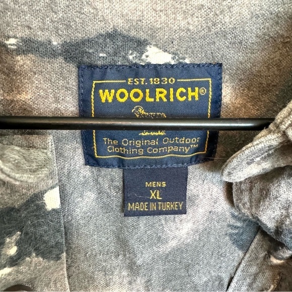 VTG Woolrich Men's XL Eagle Novelty Print Button Down Grey Gorpcore 90's Camp - Picture 5 of 11